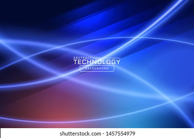 abstract technology background with light effect, vector digital technology concept, abstract background