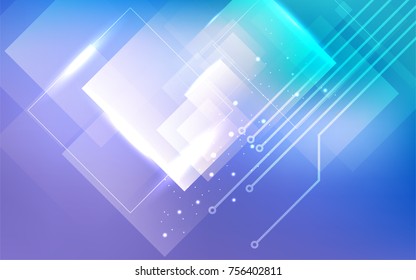 Abstract technology background with light rectangles