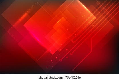 Abstract technology background with light rectangles