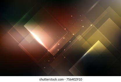 Abstract technology background with light rectangles
