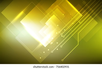 Abstract technology background with light rectangles
