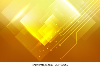 Abstract technology background with light rectangles