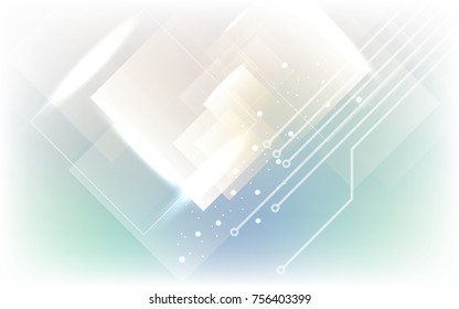 Abstract technology background with light rectangles