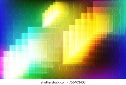 Abstract technology background with light rectangles