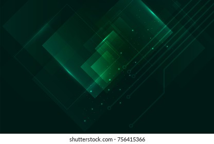 Abstract technology background with light rectangles