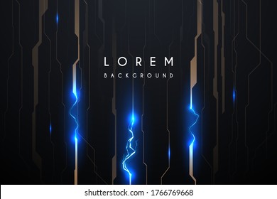 Abstract technology background with lightning effect