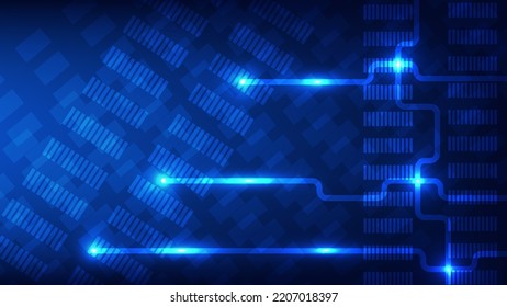 abstract technology background. line and geometric pattern with blue lighting