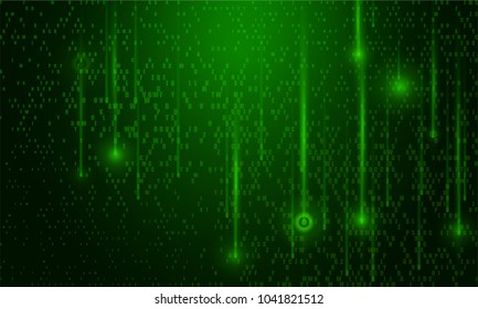 Abstract Technology Background. Matrix background with the green symbols.  Computer Code. Programming. Coding. Hacker concept.