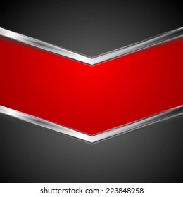 Abstract technology background with metal stripes. Vector design