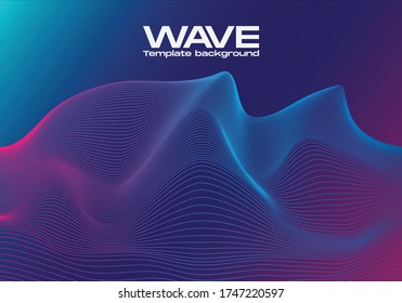 Abstract technology background. Modern colorful flow poster. Vibrant abstract background. Retro 80's style colors and textures.