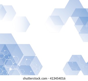 Abstract technology background with molecular structure connection. 