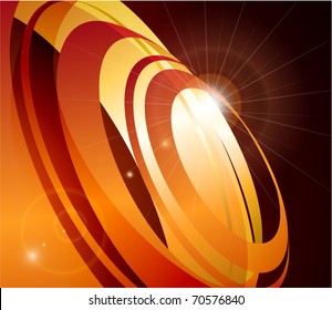 Abstract technology background in motion with circles spinning  (eps10)