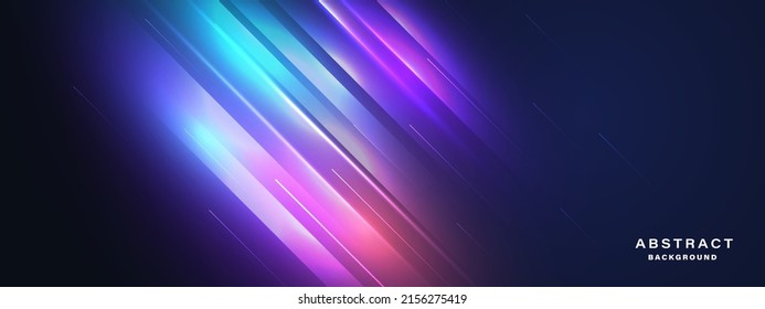 Abstract technology background with motion neon light effect.Vector illustration.