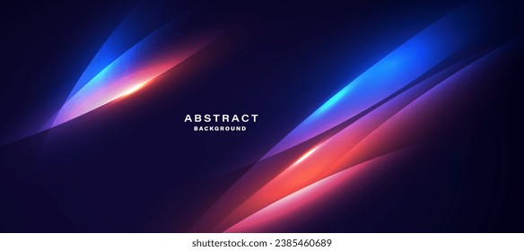 Abstract technology background with motion neon light effect.Vector illustration.