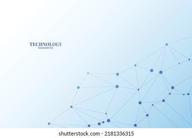 Abstract Technology Background. Network Connection. Social Media Banner. Vector