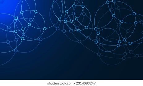 Abstract technology background for network connection, global communication. Science and technology concept design. Vector illustration.