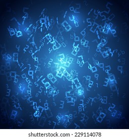 abstract technology background with numbers