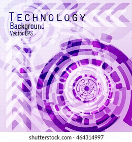 Abstract technology background on squared paper.