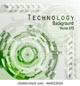 Abstract technology background on squared paper.