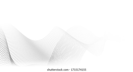 Abstract technology background. Particle Mist network Cyber security Vector illustration.