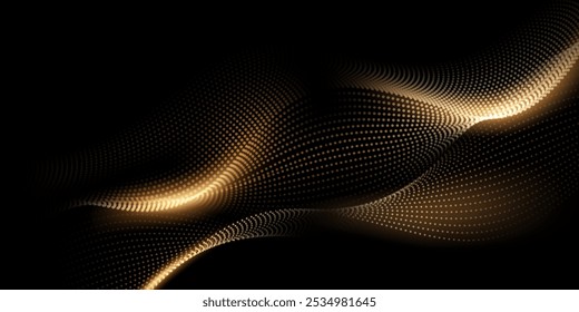 Fondo Abstractas de la tecnología, diseño moderno de la Ilustración vectorial de la onda de partícula