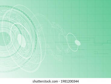 Abstract technology background. A piece of HUD circle. Grid texture
