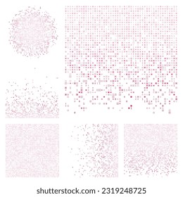 Abstract Technology Background. Pink color theme backgrounds. Gradient geometric patterns. Stylish vector illustration.