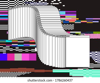 Abstract technology background with pixel noise compression artifacts.  Glitched screen with digital datamoshing effect.