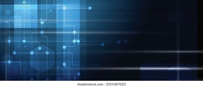 Fundo de tecnologia abstrato com efeito plexo. Arte vetorial.