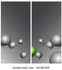 Abstract technology background with polished balls