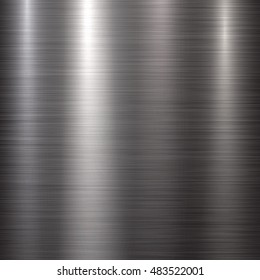 Fondo de tecnología Abstractas con textura de metal pulido, cepillado, cromo, plateado, acero, aluminio para conceptos de diseño, Web, impresiones, carteles, Fondos de pantalla, interfaces. Ilustración vectorial.