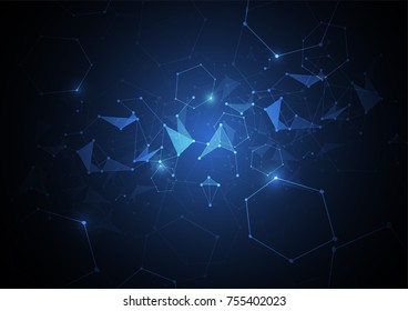 Abstract Technology Background Polygon concept. Vector illustration