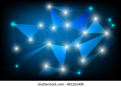 Abstract technology background polygon lines