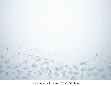 Abstract technology background. Polygonal with connecting dots and lines. Data and technology concept, network connection