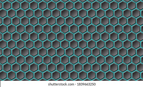 abstract technology background with realistic hexagonal pattern.futuristic design