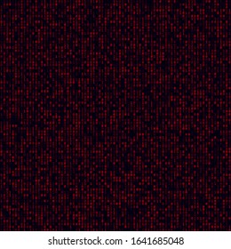 Abstract Technology Background. Red filled binary background. Big sized seamless pattern. Cool vector illustration.