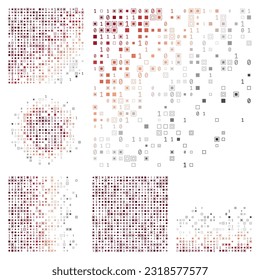 Abstract Technology Background. Red and grey color theme backgrounds. Gradient geometric patterns. Appealing vector illustration.