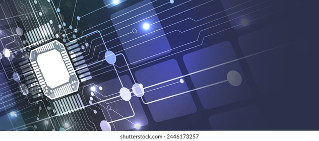The abstract technology background for science and business presentation. Vector Art.