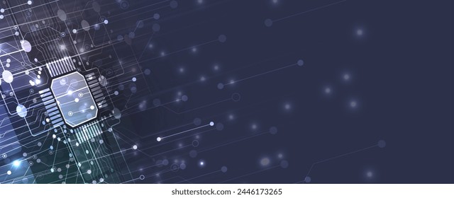 The abstract technology background for science and business presentation. Vector Art.