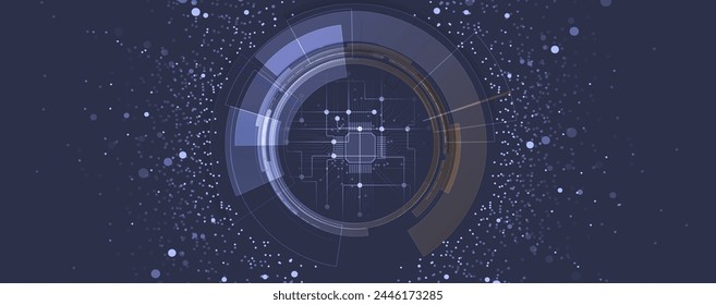 The abstract technology background for science and business presentation. Vector Art.