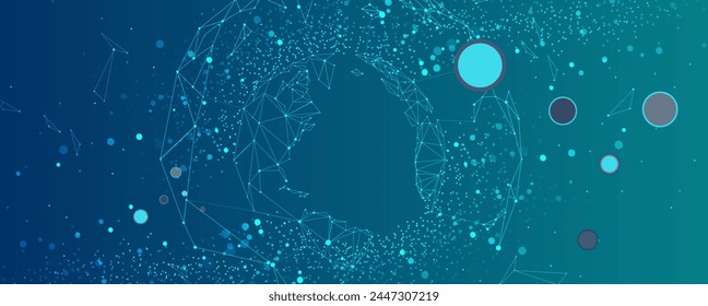 Der abstrakte Technologiehintergrund für Wissenschafts- und Wirtschaftspräsentation.