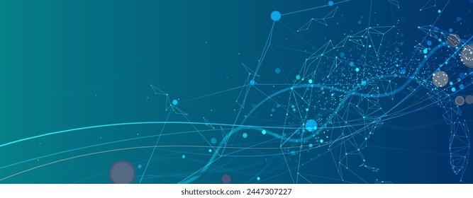 La tecnología abstracta de fondo para la presentación de la ciencia y los negocios.