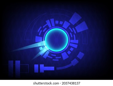 Abstraktes Technologie-Hintergrund sci-fi Schaltkreis Design Innovationskonzept. Vektorgrafik.