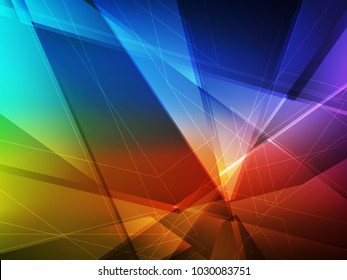 Abstract technology background. Shards of broken glass. Vector illustration