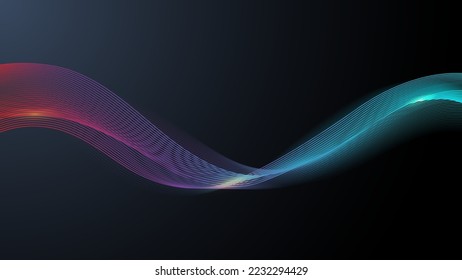Abstrakte Technologie, Hintergrund. Schallwellen-Design.