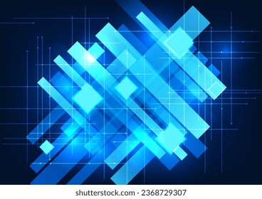 Abstract technology background Square geometric shapes stacked together. With lines running through it to give it an interesting, high-tech dimension. Suitable for work related to technology
