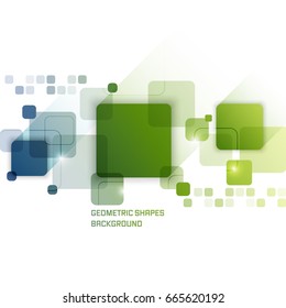 Abstract technology background with squares and glitter. Vector illustration.