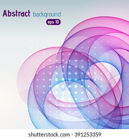 Abstract technology background with stripes. Pink, purple, blue colors. Vector illustration.