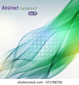 Abstract technology background with stripes. Yellow, green, blue colors. Vector illustration.
