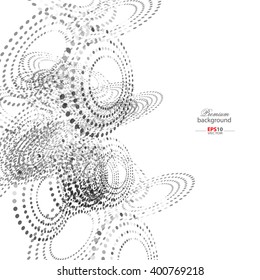 Abstract technology background template with dots motion